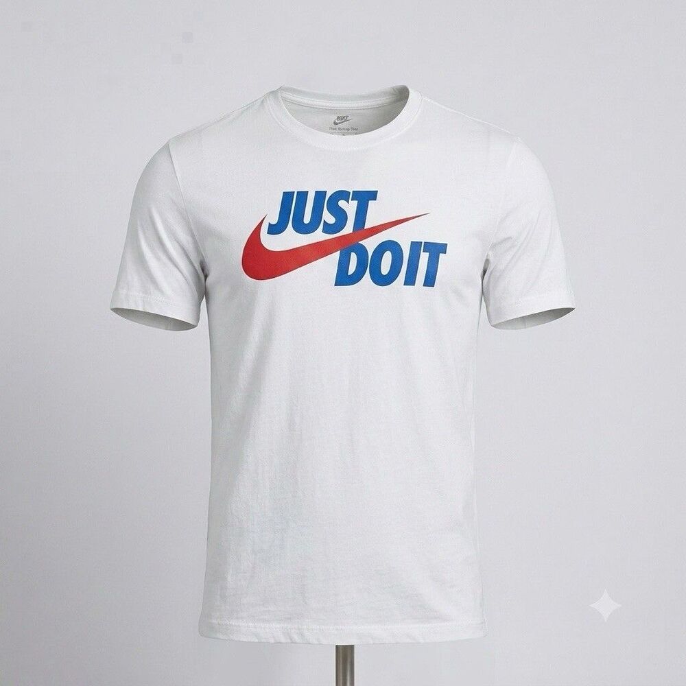 Nike "The Nike Tee" Just Do It Graphic T-Shirt White Men's Size XXL